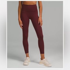 Wunder Train High-Rise Tight 25" , red merlot size 4